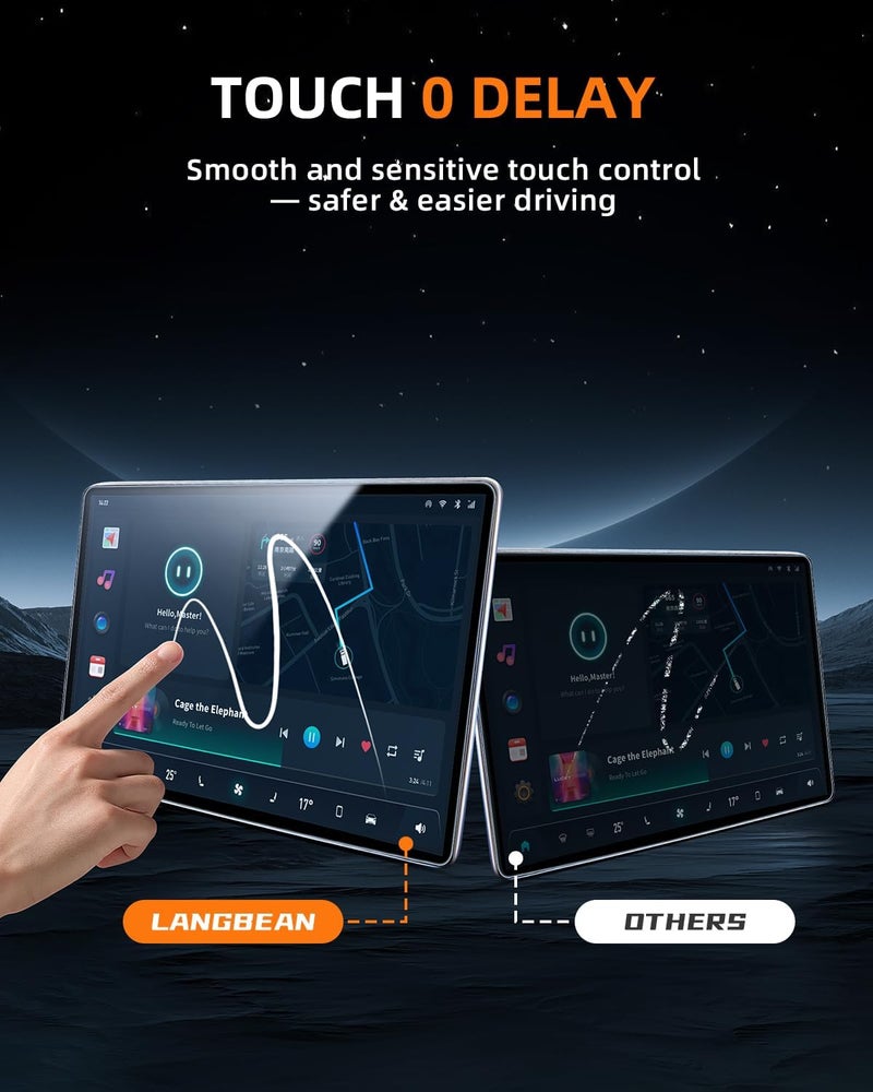 LANGBEAN Screen Protector for 2026 2025 2024 Toyota Grand Highlander XLE/Hybrid XLE/Limited, 12.3" HD Clear Tempered Glass Navigation Screen Saver Film for Toyota Grand Highlander Accessories - Image 4